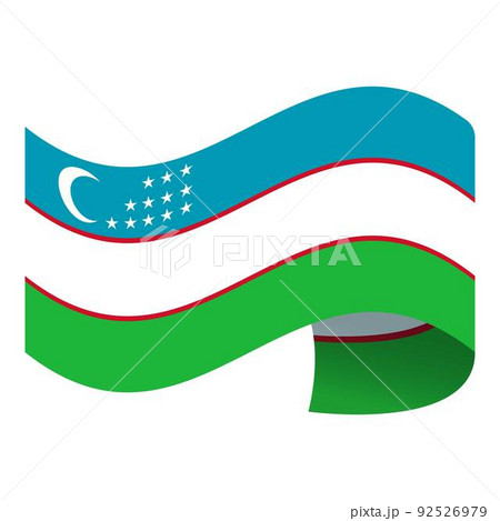Uzbekistan independence icon cartoon vector. Flag map. Asia cover Uzbekistan independence icon cartoon vector. Flag map. Asia cover 92526979