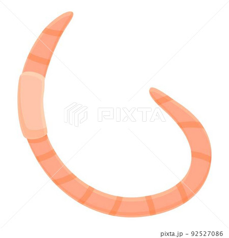 Farm worm icon cartoon vector. Soil compost. Red mascot 92527086
