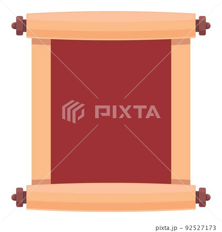 Happy scroll icon cartoon vector. New year festival. Asian card Happy scroll icon cartoon vector. New year festival. Asian card 92527173