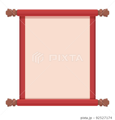 Festival scroll icon cartoon vector. Lunar china. Asian lantern Festival scroll icon cartoon vector. Lunar china. Asian lantern 92527174