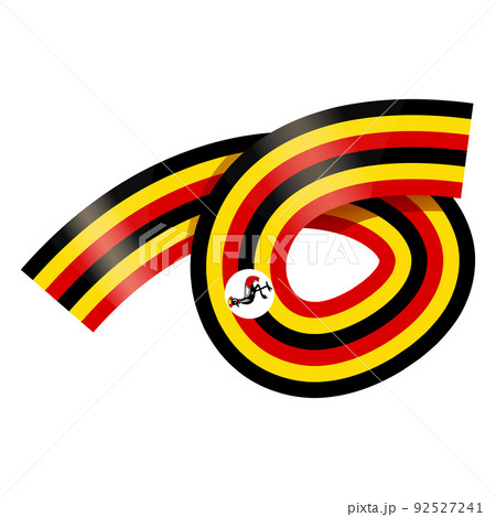 Ribbon uganda icon cartoon vector. Africa day. Republic country 92527241
