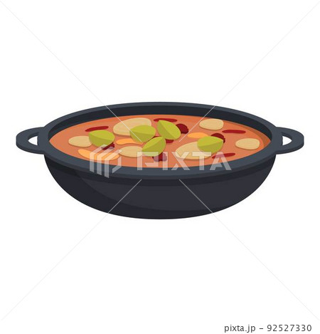 Culinary soup icon cartoon vector. Brazilian food. Baked meat 92527330