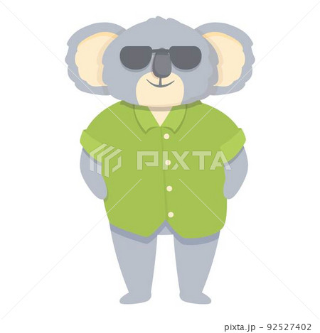 Koala at sunny beach icon cartoon vector. Cute bear. Baby animal Koala at sunny beach icon cartoon vector. Cute bear. Baby animal 92527402