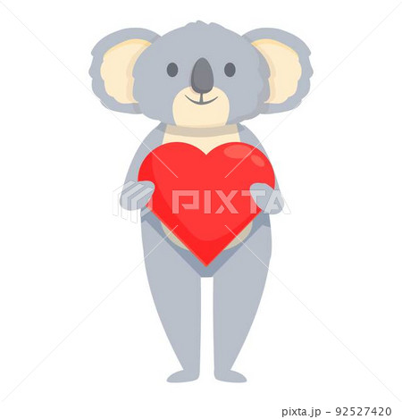 Love heart koala icon cartoon vector. Bear animal. Funny animal Love heart koala icon cartoon vector. Bear animal. Funny animal 92527420