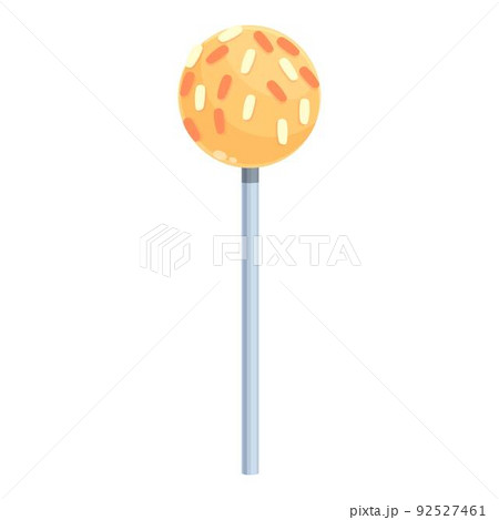 Cake pop icon cartoon vector. Candy chocolate. Sugar stick 92527461