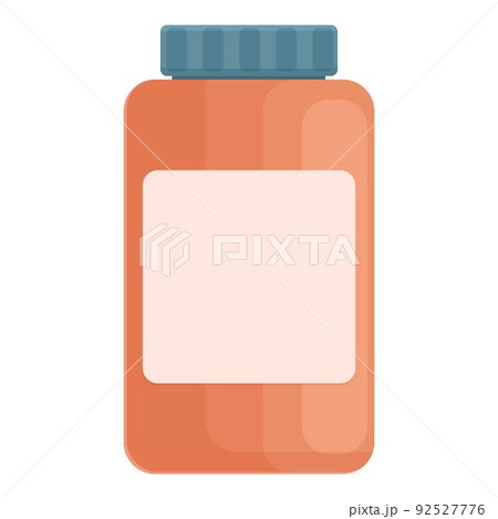 Jar vitamin icon cartoon vector. Sport athlete. Stop supplement 92527776