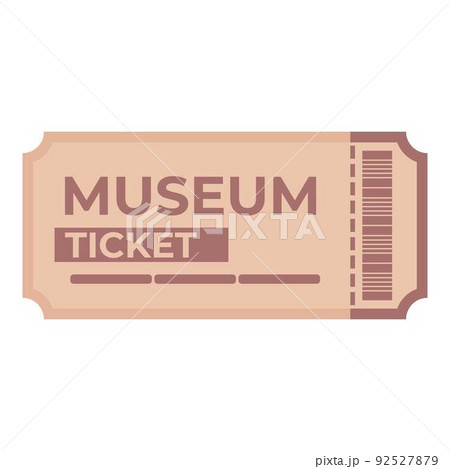 Cinema ticket pass icon cartoon vector. Museum movie. Admit concert 92527879