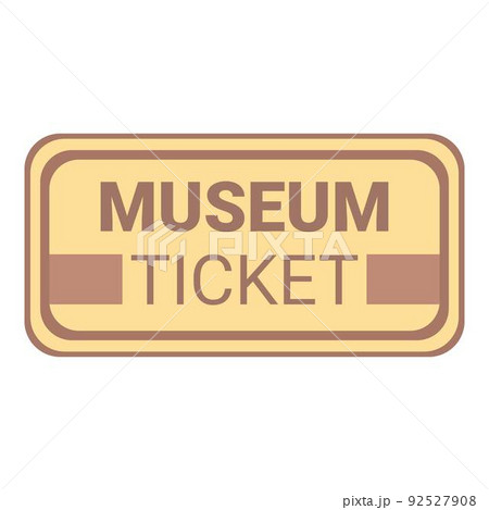 Label ticket icon cartoon vector. Museum pass. Admit cinema Label ticket icon cartoon vector. Museum pass. Admit cinema 92527908