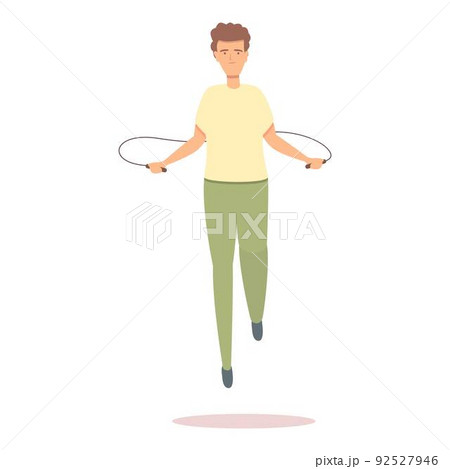 Hop jump icon cartoon vector. Jump rope. Workout gym 92527946