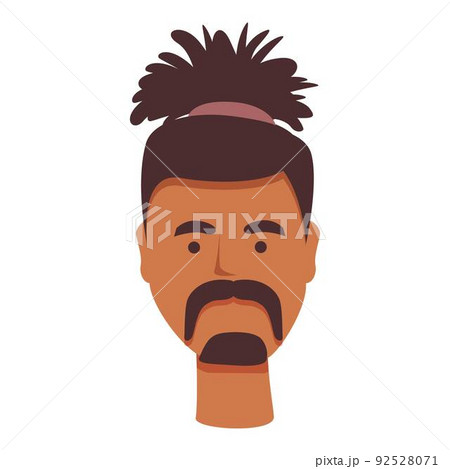 Facial hairstyle icon cartoon vector. African hair. Afro avatar 92528071