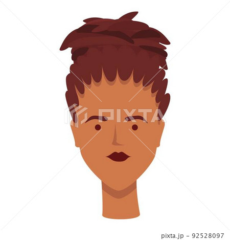 Woman dreadlocks icon cartoon vector. Curly wig. Afro rasta 92528097