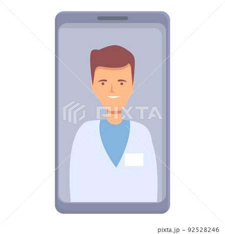 Doctor online help icon cartoon vector. Health care. Treatment team 92528246