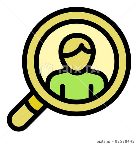 Search person icon outline vector. Recruit job. Interview candidate Search person icon outline vector. Recruit job. Interview candidate 92528445