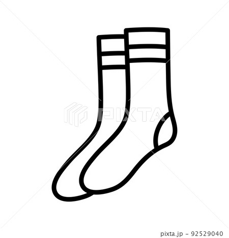 Pair of socks icon. Pictogram isolated on a white background. Pair of socks icon. Pictogram isolated on a white background. 92529040