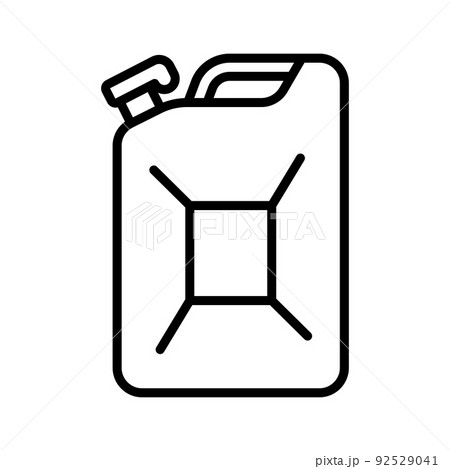 Petrol canister icon. Jerry can of gasoline or oil. Petrol canister icon. Jerry can of gasoline or oil. 92529041