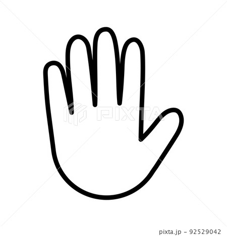 Human hand palm icon. Pictogram isolated on a white background. 92529042