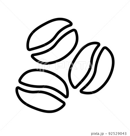 Coffee bean icon. Pictogram isolated on a white background. Coffee bean icon. Pictogram isolated on a white background. 92529043