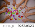asian kids learning english, top view. Education concept 92530323