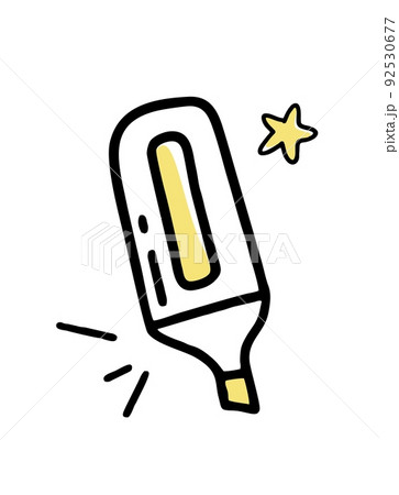 The clipart doodle marker. Vector illustration in line style. The clipart doodle marker. Vector illustration in line style. 92530677