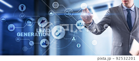 Lead Generation. Finding and identifying customers for your business products or services. Finance concept Lead Generation. Finding and identifying customers for your business products or services. Finance concept 92532201