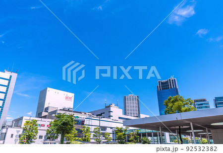 日本の東京都市景観 川崎駅や川崎駅前の街並みなどを望む 日本の東京都市景観 川崎駅や川崎駅前の街並みなどを望む 92532382