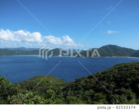 安脚場戦跡公園からの眺望　加計呂麻島 92533374