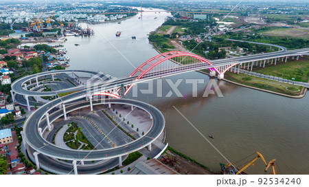 Hoang Van Thu bridge in Hai Phong, Vietnam. Hoang Van Thu bridge in Hai Phong, Vietnam. 92534240