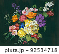 透明水彩 水彩画 花 92534718