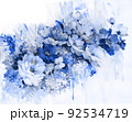 透明水彩 水彩画 花 92534719