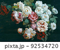透明水彩 水彩画 花 92534720