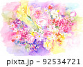 透明水彩 水彩画 花 92534721