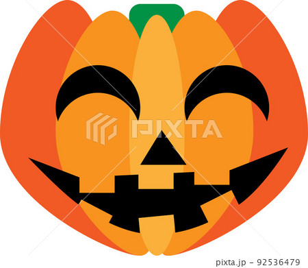 ハロウィンかぼちゃのアイコンイラスト ハロウィンかぼちゃのアイコンイラスト 92536479