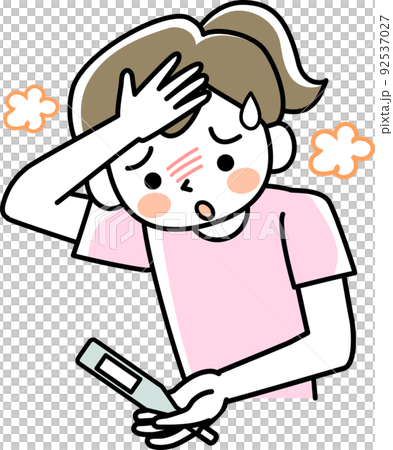 發燒的年輕女子 發燒的年輕女子 92537027