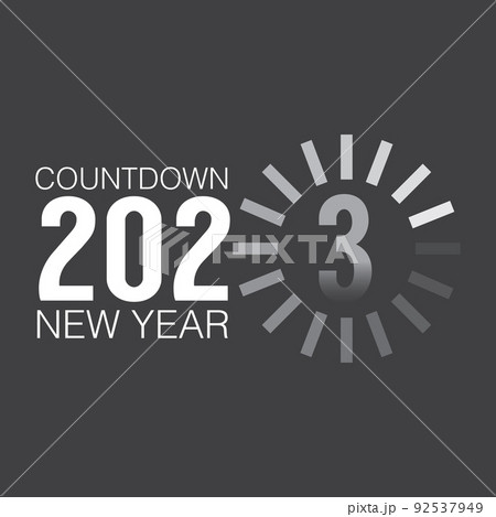 Loading Of 2023 Countdown Vector Illustration. 92537949