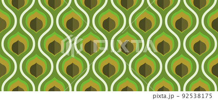 70年代 レトロモダンな柄素材 ベクターイラスト 70年代 レトロモダンな柄素材 ベクターイラスト 92538175