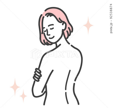 背中の綺麗な若い女性 背中の綺麗な若い女性 92538874