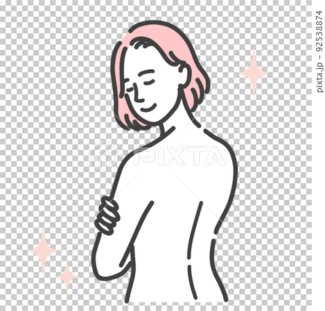 背中の綺麗な若い女性 背中の綺麗な若い女性 92538874