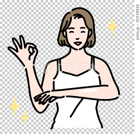 Young woman with beautiful arms 92538938