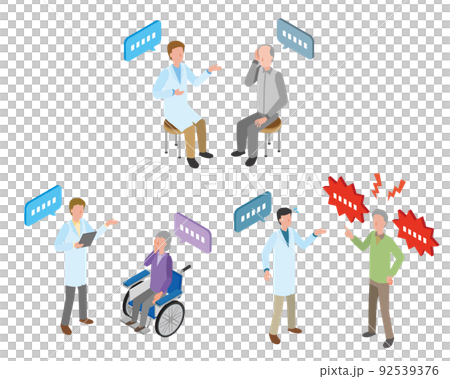 男醫生與患者交流 男醫生與患者交流 92539376