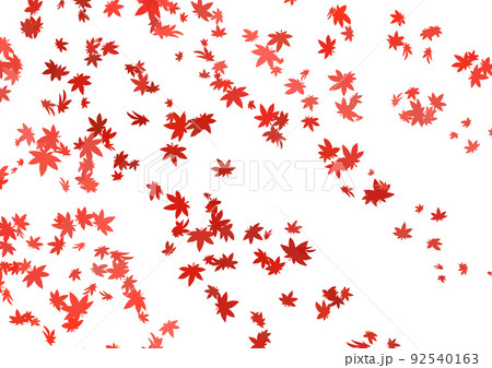 紅葉舞い散る背景イラスト　A4横 92540163