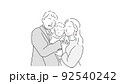 仲良し家族でお宮参り 92540242