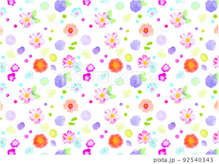 カラフルな花柄のスウォッチ 92540343