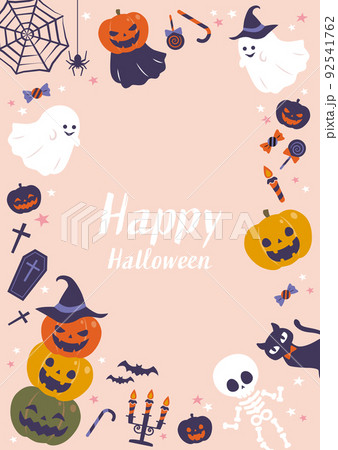 ハロウィン カボチャとオバケの背景 ハロウィン カボチャとオバケの背景 92541762