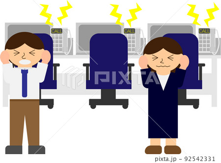 オフィスの電話が鳴り止まないため困っている人たち 92542331