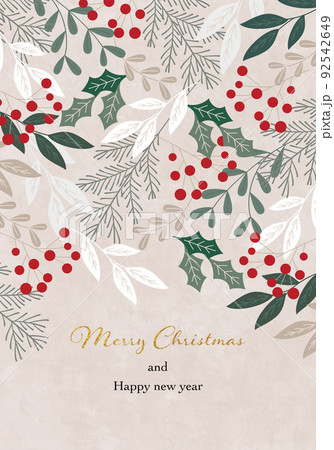 クリスマスのベクターイラストフレーム背景 92542649