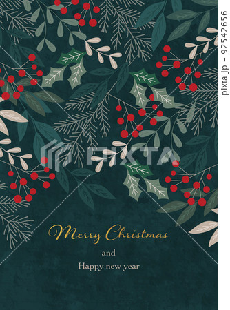 クリスマスのベクターイラストフレーム背景 クリスマスのベクターイラストフレーム背景 92542656