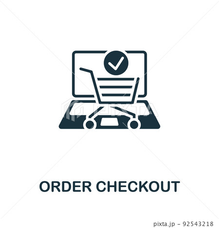 Order Checkout icon. Monochrome simple line Retail icon for templates, web design and infographics Order Checkout icon. Monochrome simple line Retail icon for templates, web design and infographics 92543218