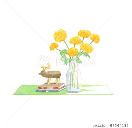 水彩画:インテリア 水彩画:インテリア 92544155