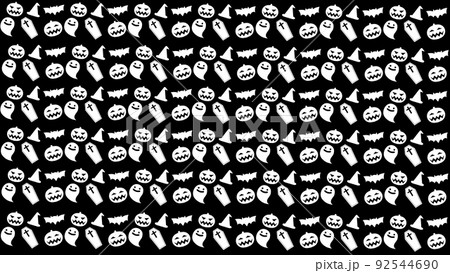 ハロウィンパターン素材 ハロウィンパターン素材 92544690