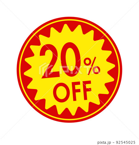 スーパーマーケット・食料品店向けの円形販促用ステッカーイラスト(英語) / 20%off スーパーマーケット・食料品店向けの円形販促用ステッカーイラスト(英語) / 20%off 92545025
